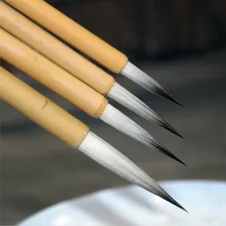 Pinceaux de calligraphie chinoise, ensemble de pinceaux de peinture chinoise, peinture de paysage, corps fin en or, belette et cheveux en laine, stylo 