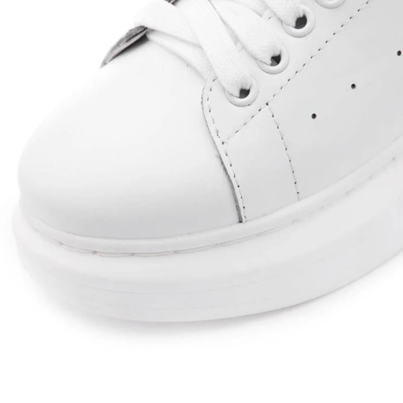 Goede Nieuwe 2019 Lente herfst Ademend Comfortabele Schoenen Vrouwen Flats Zacht Leer Mode vrouwen Casual Merk Witte Schoenen k275