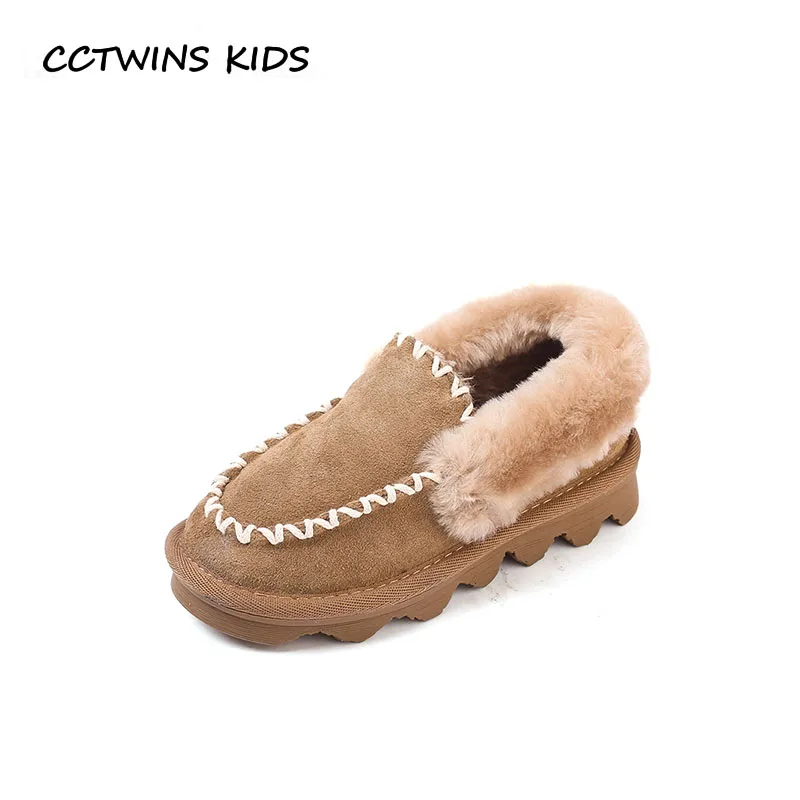 

CCTWINS KIDS 2018 Winter Baby Boy Brand Ankle Boot Children Fashion Warm Snow Boot Girl Genuine Leather Shoe CS1623