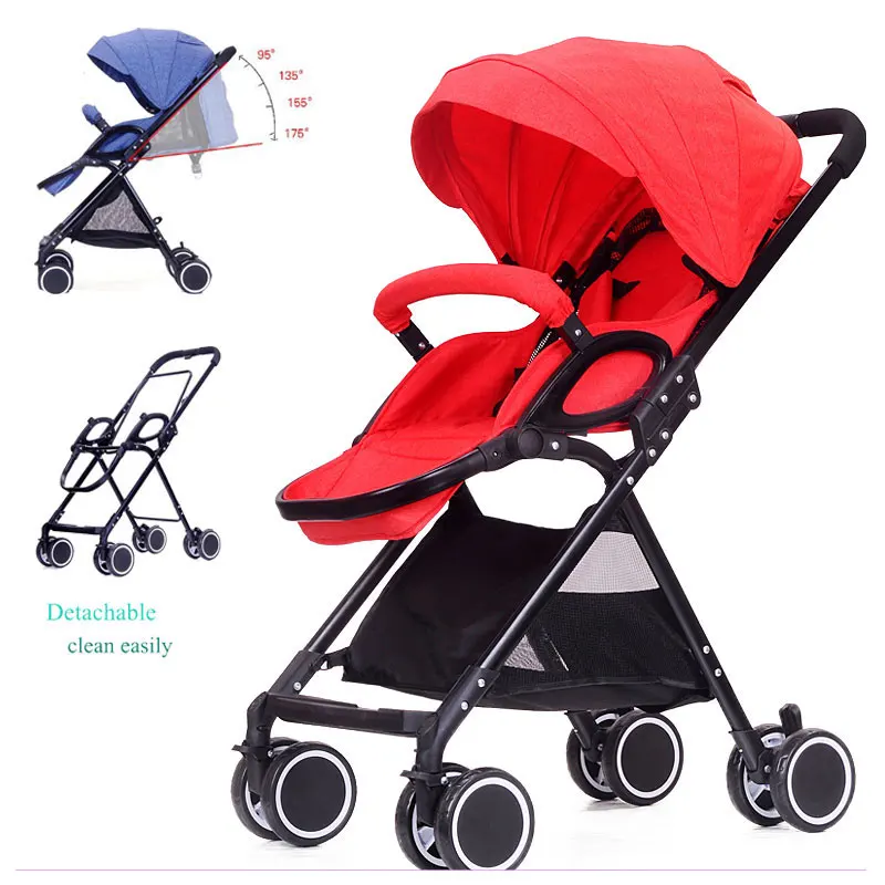 175 Degree Lying High Landscape Lightweight Baby Stroller Portable