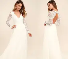 Vestidos Mujer Real Regular Straight Volledige Zomerjurk Vadim Europa En Amerika 2019 Fashion Sexy Nieuwe Chiffon Lange Mouw Jurk(China)