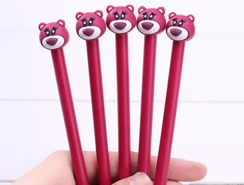 

korea Strawberry bear gel ink Pen Kawaii needle Pen student Writting pen office school prize staitonery item 36pc/lot ZF1609