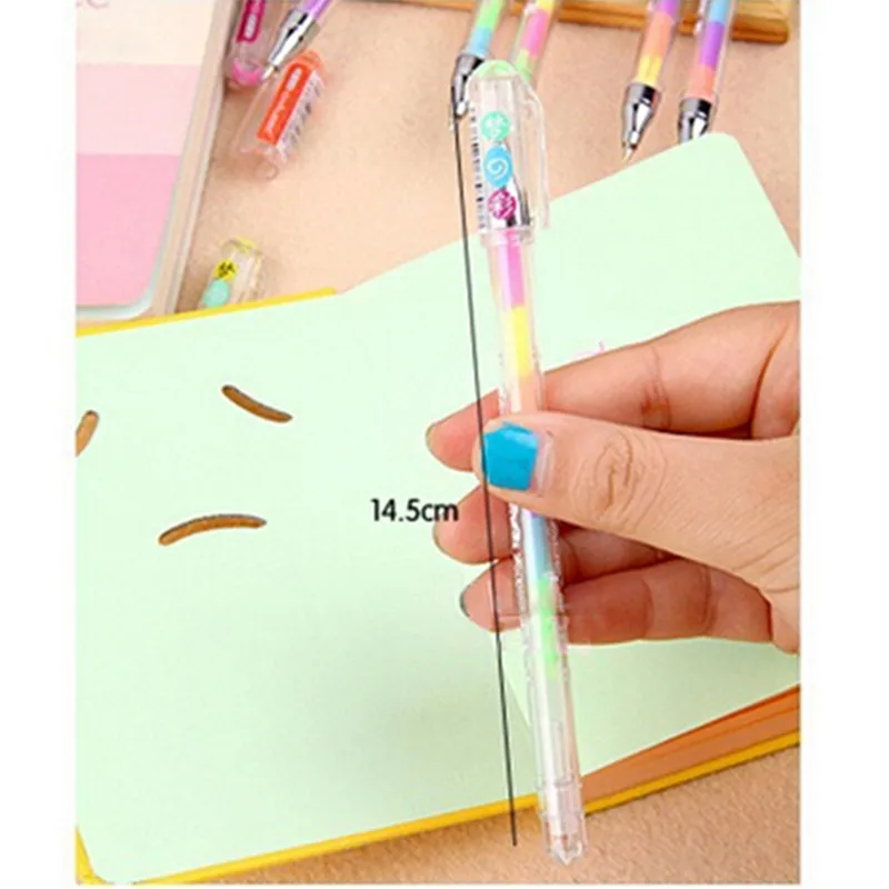 6 цветов милые цветные чернила текстовый маркер маркерная точка игрушечные ручки для детей Обучающие канцелярские принадлежности