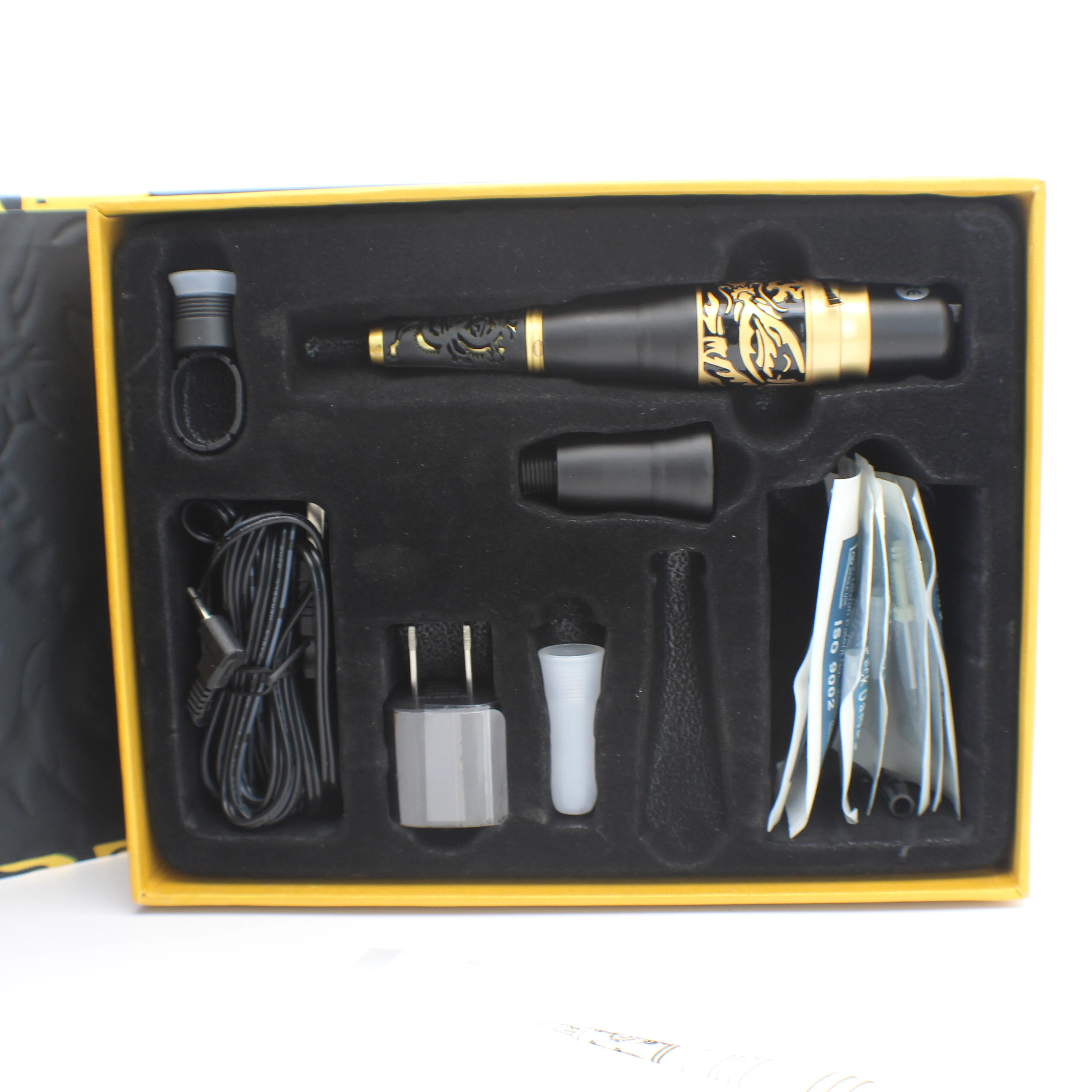  1 Set Professional Gold Dragon Rotary Permanent Makeup Tattoo Machine Kits Complete Cosmetic Tattoo