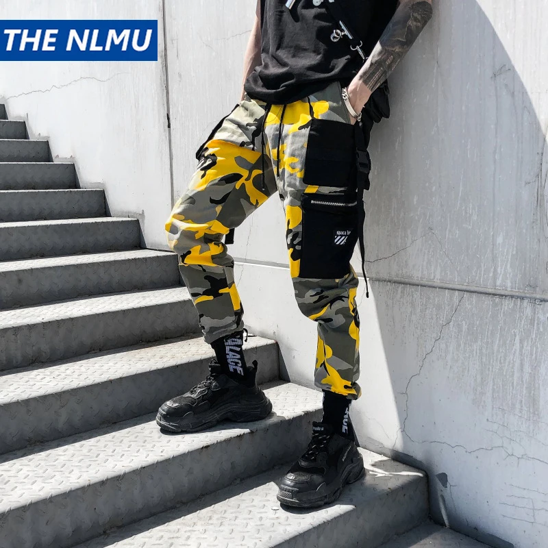 Goedkoop Kleur Camo Cargo Broek 2017 Heren Mode Baggy Broek Hip Hop Casual Katoen Multi Pockets Broek Streetwear W0091