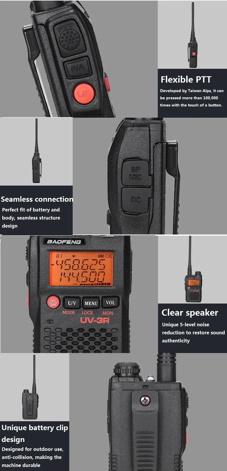 2 шт. BAOFENG UV-3R Мини Портативная рация Двухдиапазонная UHF VHF Любительская Ham CB радиостанция HF трансивер UV3R UV 3R Woki Toki Охота