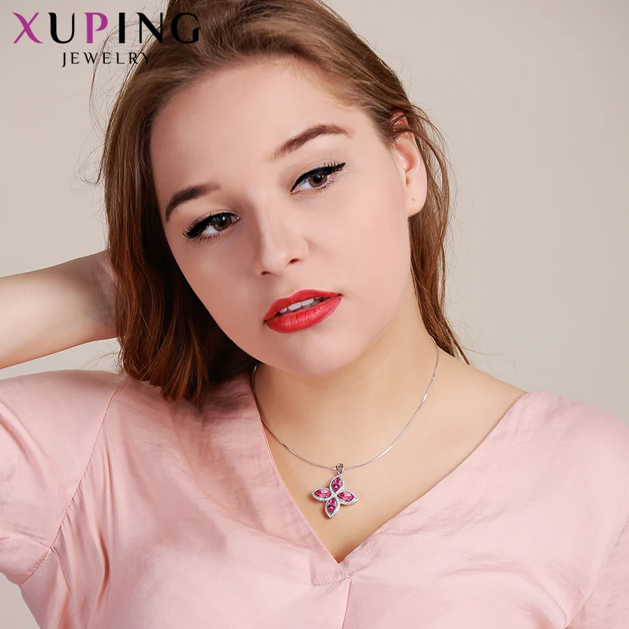 Xuping Jewelry Pendant Necklaces Crystals from Swarovski Romantic Sweet Little Fresh Girl Women Wedding Party Gifts S161-40496