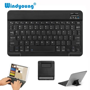 

Slim Portable Mini Wireless Bluetooth Keyboard with Stand For Tablet Laptop Smartphone iPad Support IOS Android System Universal