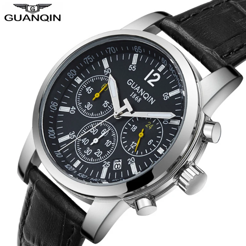 Relogio masculino GUANQIN 2018 Fashion Business Mens Watches Top Brand Chronograph Quartz Watch Men Calendar Luminous Waterproof
Relogio masculino GUANQIN 2018 Fashion Business Mens Watches Top Brand Chronograph Quartz Watch Men Calendar Luminous Waterproof