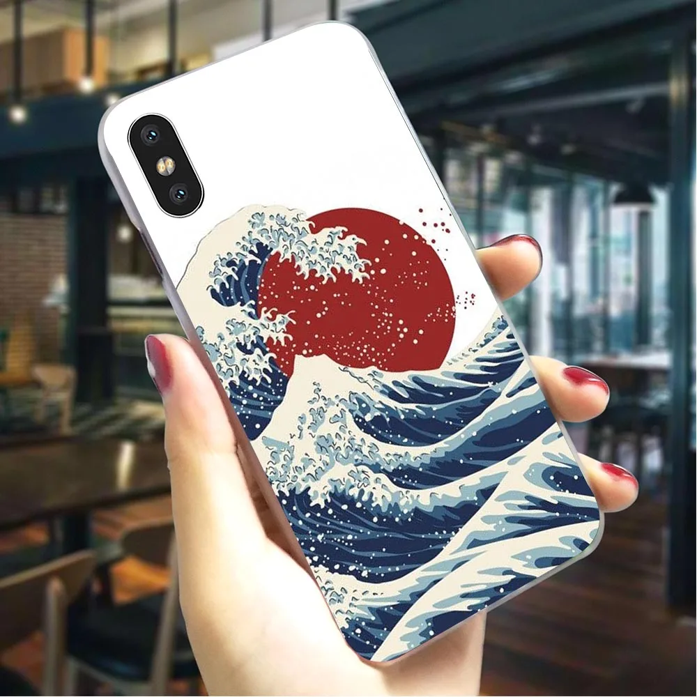 Plastic Phone Case for iPhone 6 Plus Wave Art Cover for iPhone X Covers 7 Plus XR 8 5 6S 5S SE Xs Max Plastic Phone Case for iPhone 6 Plus Wave Art Cover for iPhone X Covers 7 Plus XR 8 5 6S 5S SE Xs Max