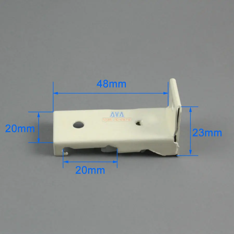 20 Pieces L Shape Curtain Track Bracket Curtain Track Brace 48x20x23mm