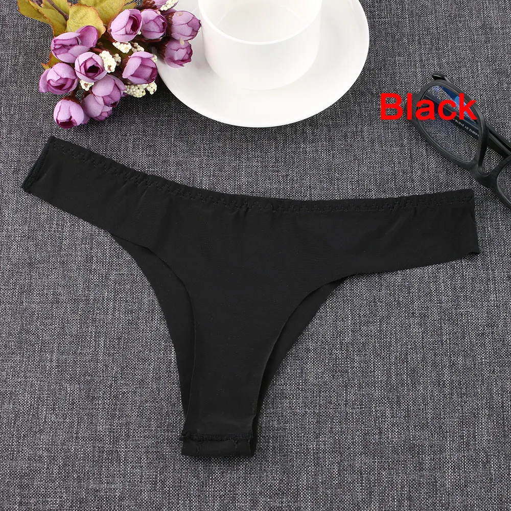 

Free Shipping Fashion Women Lady Ice Silk Briefs Invisible Seamless Thin Low-Rise Traceless Panties Underwear Panties G-string