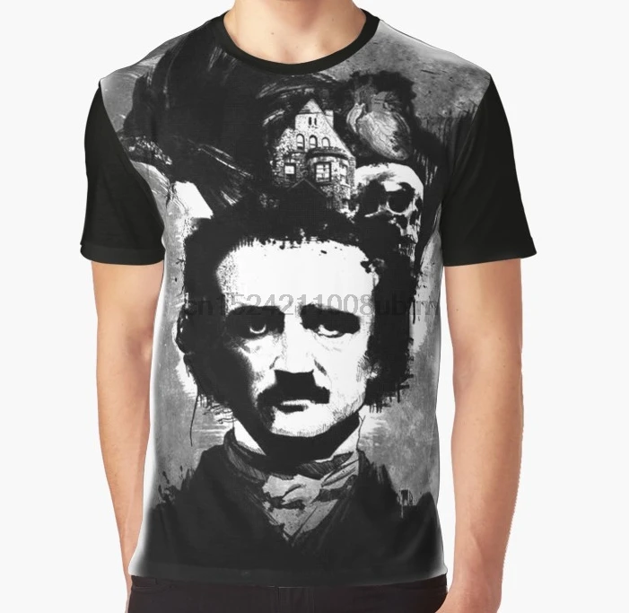 

All Over Print 3D Women T Shirt Men Funny tshirt Edgar Allan Poe Graphic T-Shirt(1)
