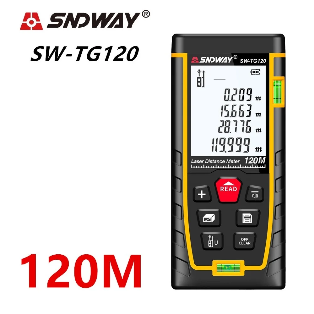 

SNDWAY Laser Distance Meter 120m 100m 70m 50m Laser Range Finder rangefinder metro trena laser tape measure ruler Roulette tool