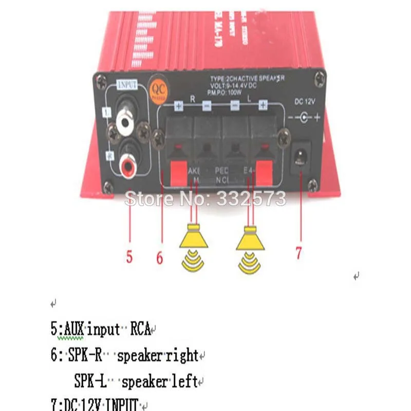 Мини-автомобиль Hi-Fi Цифровой MA-170 USB FM цифровой усилитель мощности небольшой усилитель мощности адаптер питания