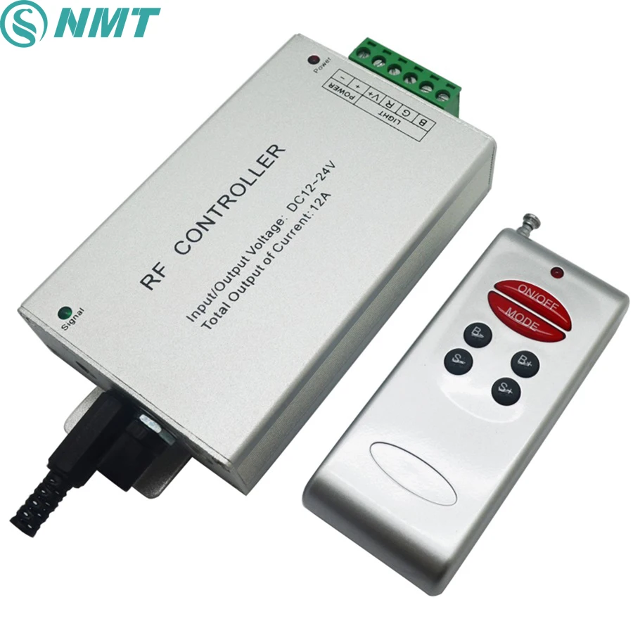 1 шт. 6key dc 12v 24v 12a 3 way * 4A rf беспроводной светодиодный rgb музыкальный пульт