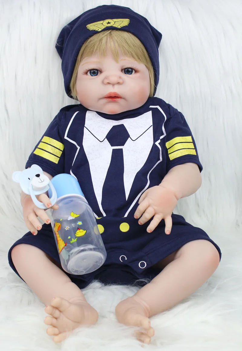 55 см полный средства ухода за кожей силиконовые Reborn Baby Doll игрушки 22 дюймов красивый новорожденных Bebe мальчик младенцы кукла подарок на день