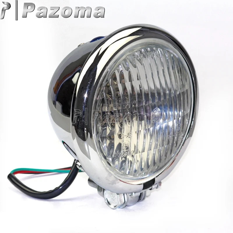 Moto phare Bates Style 4-1//2/" H4 Projecteur Pour Harley Bobber Chopper