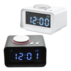 Светодио дный светодиодный цифровой будильник fm-радио Громкий будильник для тяжелых спящих с яркость диммера двойной будильник