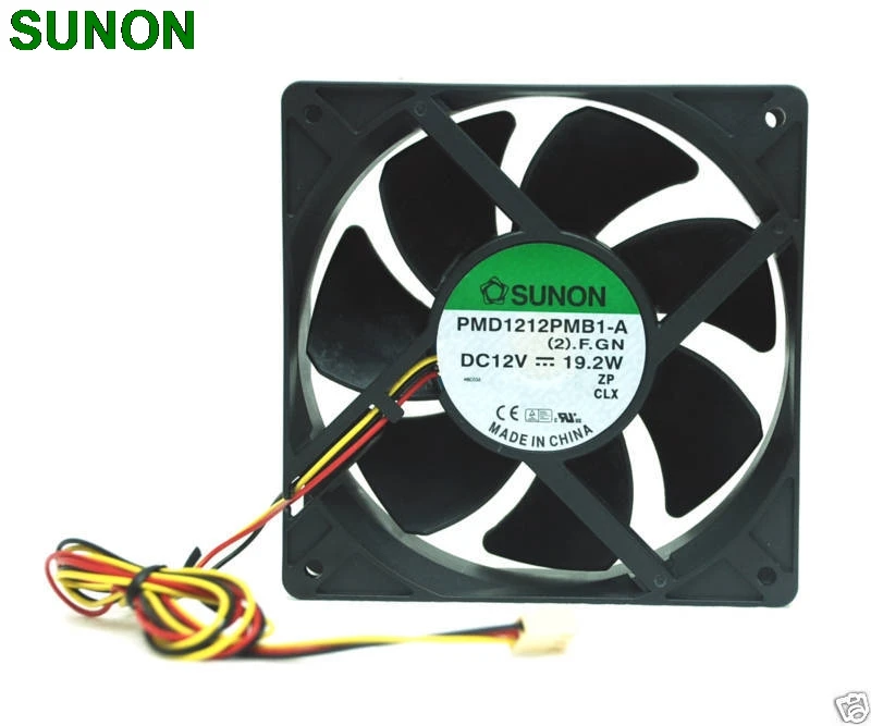 Sunon DC вентилятор PMD1212PMB1 12 см 1238 12038 120*120*38 мм 12x12x3,8 см 12V 19,2 Вт вентилятор охлаждения