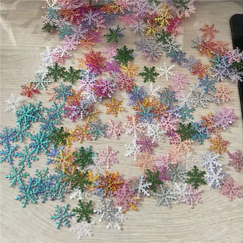 300 Pcs/lot 2cm Christmas Snowflake Wedding Throwing Confetti DIY Accessory Home Table Decoration Party Supplies Ornament 62538