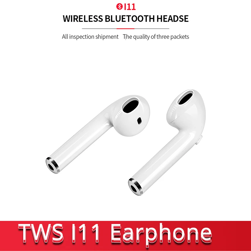 

TWS I11 Wireless Bluetooth Earphone Dynamic Earbud Headset Mic Earphone For iPhone Sumsung Huawei Xiaomi With Charging Box