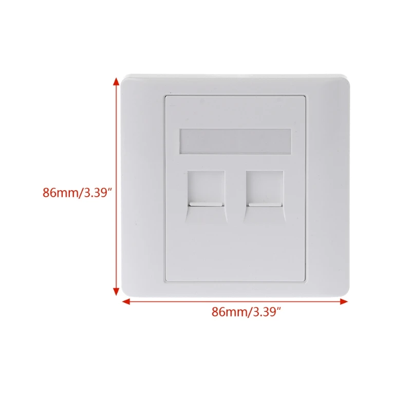 

2 Ports CAT5 RJ45 Network Wall Plate With Female To Female Connector