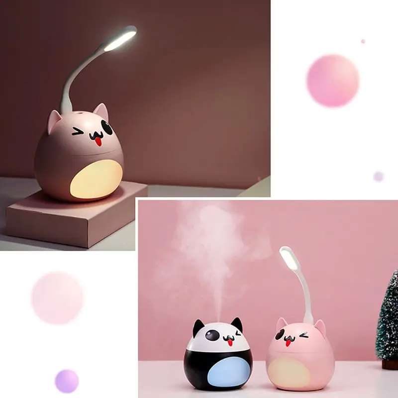 

Cartoon USB Humidifier with LED Night Light Cute Bear Shaped Facial Thermal Sprayer 200mL Water Tank Mist Maker for Home 450mA