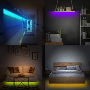 

USB RGB LED Strip Lights TV Backlight Strip 2m/6.6ft Waterproof LED Light Strip for TV LCD,Desktop PC/Laptop Background Lighting