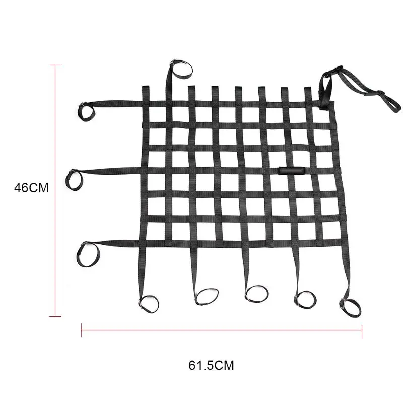 Черная Универсальная автомобильная гоночная сетка на окно безопасности оборудование внедорожные нейлоновые лямки