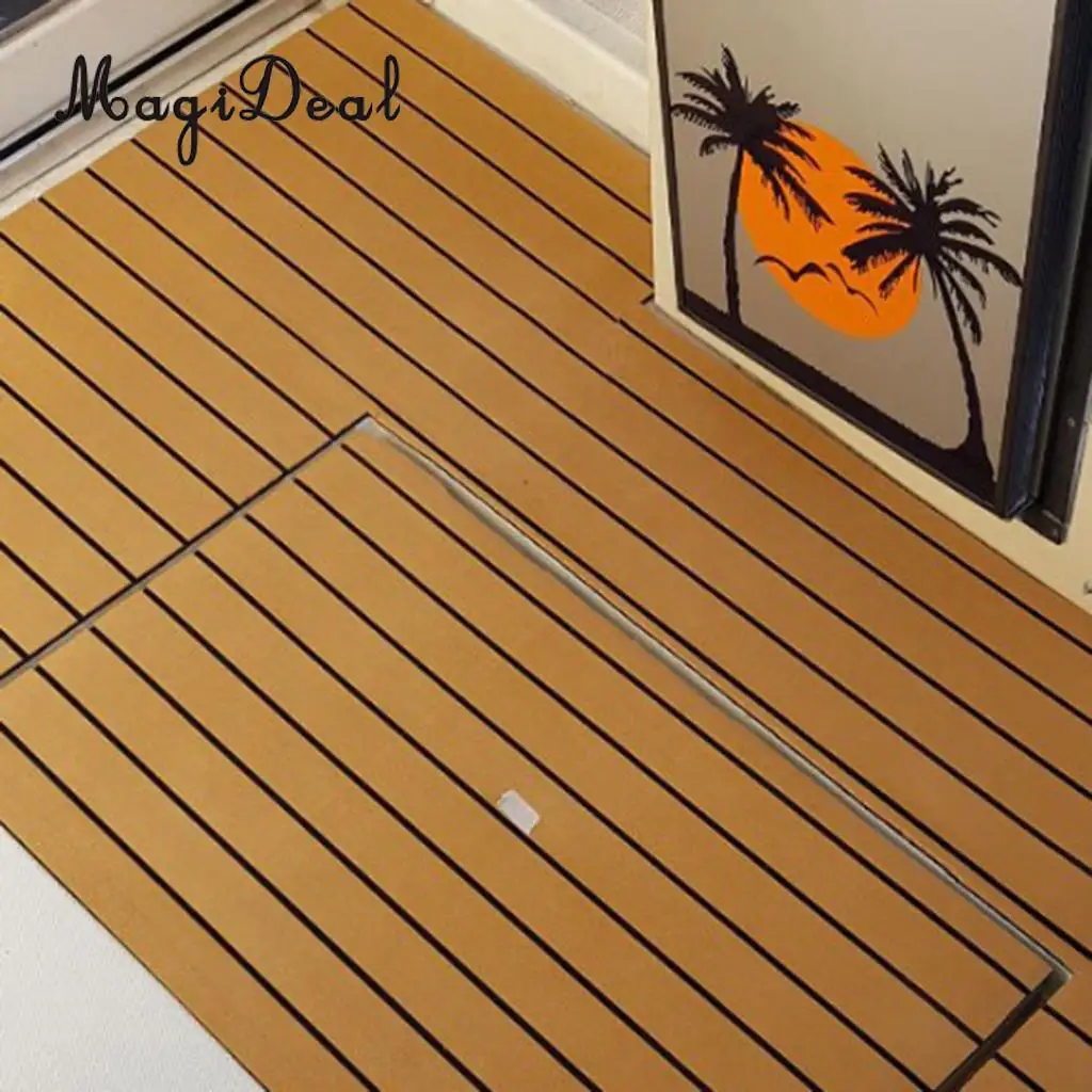 Self-Adhesive 450x2400x6mm EVA Foam Boat Yacht Flooring Teak Decking Sheet Pad Carpet for RV Car Marine Boat Yacht Accessories