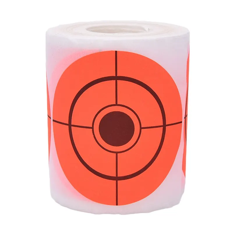 Diameter7.5cm orange Target stickers for shooting targets per rollin