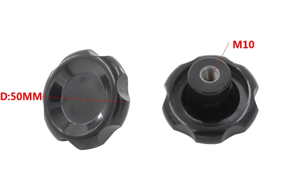 5pcs/lot M10 x 50mm Female Thread Corrugated Knob Handles Machine