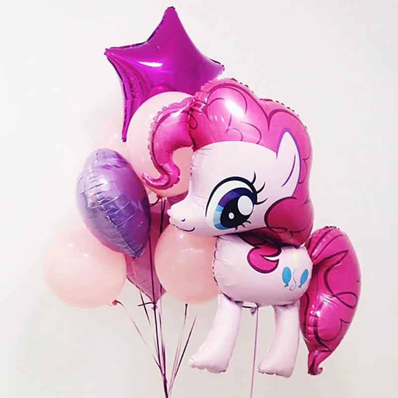 MMQWEC-1PC-100-97CM-Pink-Little-Horse-Pony-Unicorn-Foil-Balloons-Birthday-Unicorn-party-Helium-Balloons