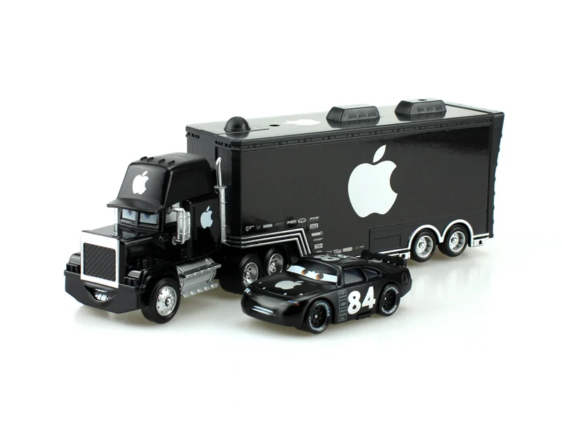 Disney Pixar тачки черное яблоко mack truck+ маленький автомобиль 1:55 металлическая игрушка сплав автомобиль Diecasts& игрушечные автомобили Модель автомобиля игрушки