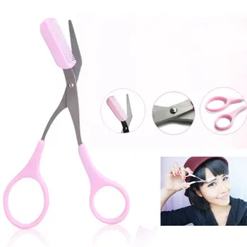 

Eyebrow Trimmer Scissors Comb Eyebrow Scissors Comb Women Girl Eyelash Removal Tools