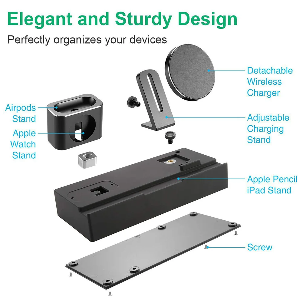 

3 In 1 Charging Stand Charge Dock Station Pad for Apple Watch/Earbuds/Phone WIF66