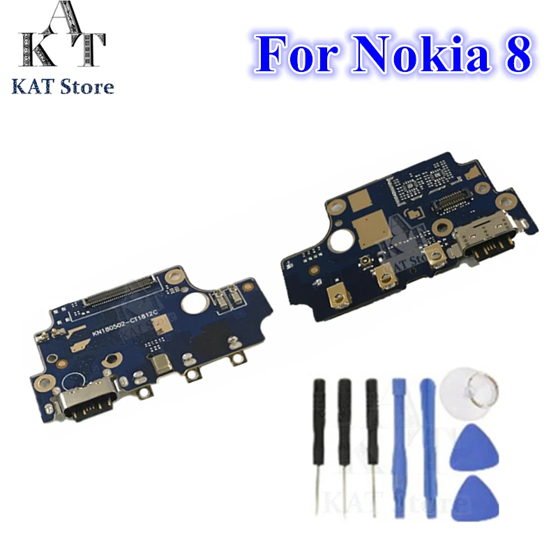 5 шт. для Nokia 8 TA-1012 1004 1052 разъем USB-порта зарядки микрофона гибкий кабель Подарочные