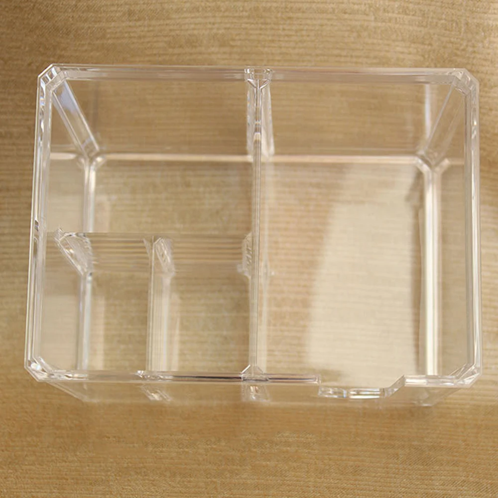 Transparent Cotton Swab Box Clear Acrylic Organizer Holder Makeup Pads Storage Box Desktop Organizer Jewelry Case for Cosmetics