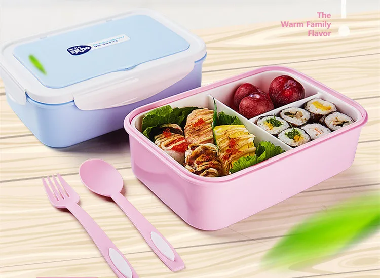 Ланч-бокс для детей Microwavable контейнер для еды пластиковая коробка для бенто японский стиль контейнеры для еды с отделениями