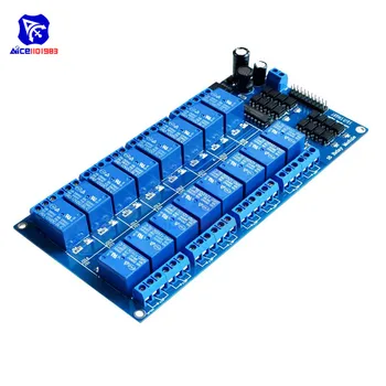 

DC 5V/12V 16 Channel Relay Module with Optocoupler Protection LM2576 Power Board for Arduino PIC ARM DSP for Smart Home Control