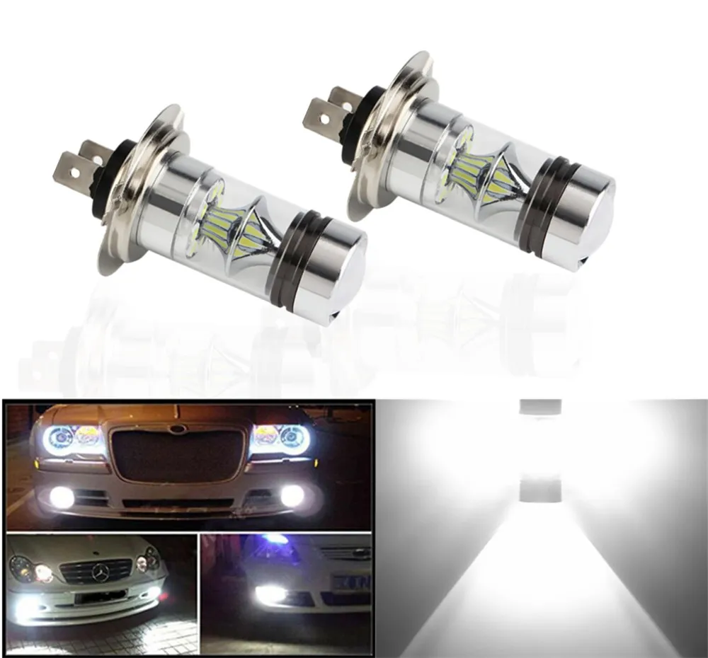 H7 100W Светодиодный светильник 1250Lm 12V ~ 24V 360 градусов светодиодный чип для авто