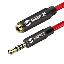 Headset Extension AUX Cable 3.5mm Audio Auxiliary Stereo Male to Female Extension Cable