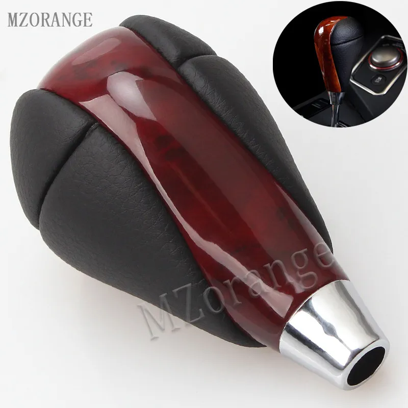 MZORANGE Brown Leather Automatic Transmission Gear Shift Knob For Lexus