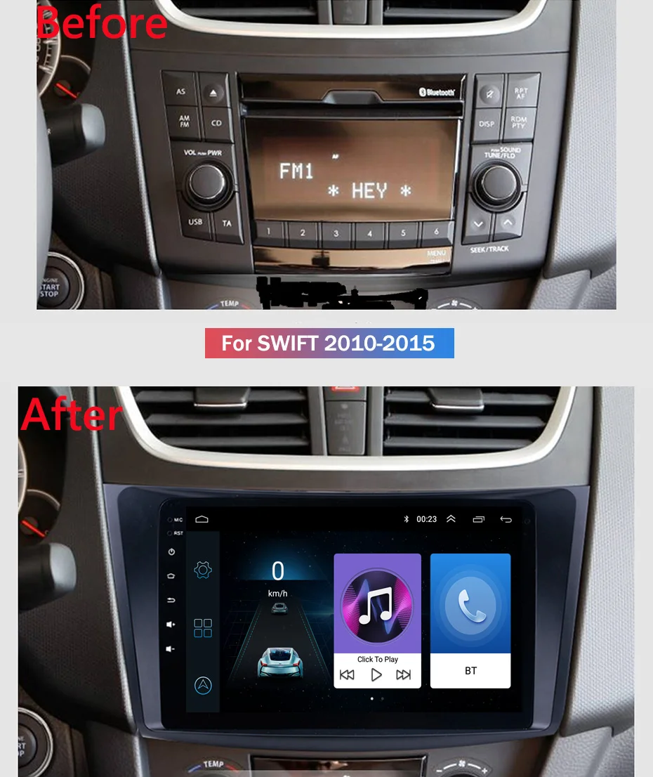 Clearance 9 inch 2.5D IPS Tempered HD multi-touch screen Android 8.1 NAVI for SUZUKI SWIFT 2010-2016 with Bluetooth USB WIFI support SWC 1