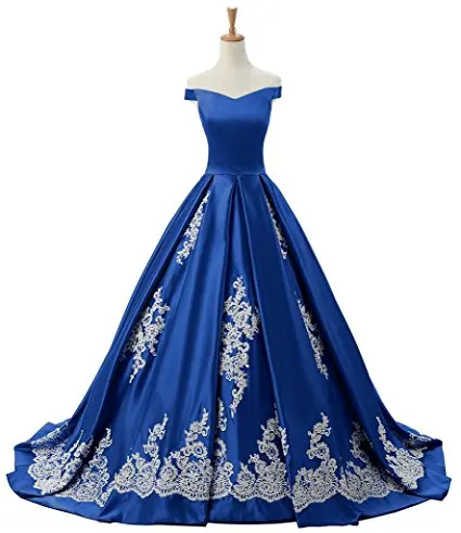 ANGELSBRIDEP Новые Vestidos De 15 Anos Vestidos De Quinceanera платье Очаровательная аппликации дебютантка длинное вечернее платье - Цвет: Синий