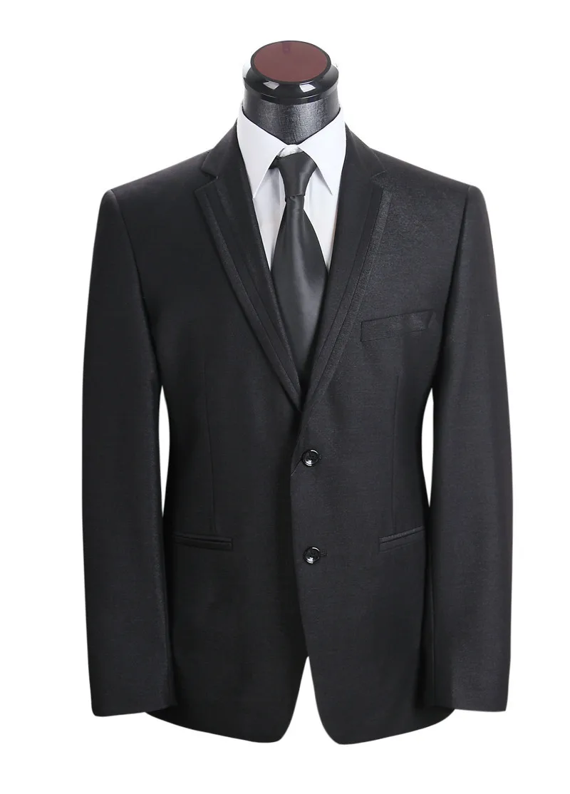Custom Made Men Slim Fit Suits Black Men Suit Bridegroom Wedding Suits