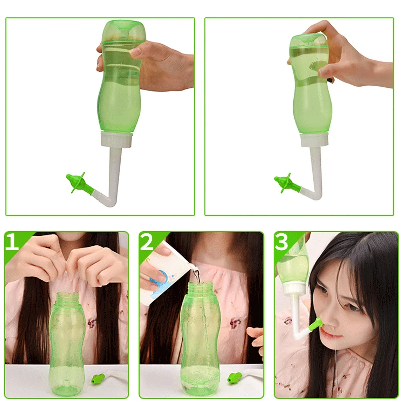 300ml Nasal Wash Cleaner Nose Protector Moistens Clean Decive For Children Adult Avoid Sinus Allergic Rhinitis