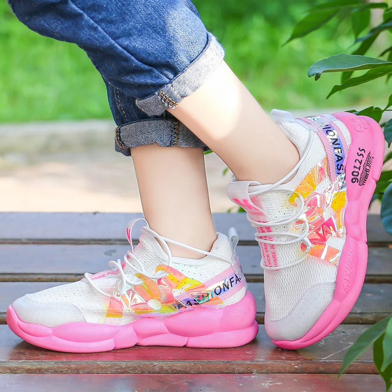 

Children Shoes For Girl Baby Sneakers Kids Max Size 37 Superstar Mesh Pure Breathable School 90 Flowers Enfant Trainers