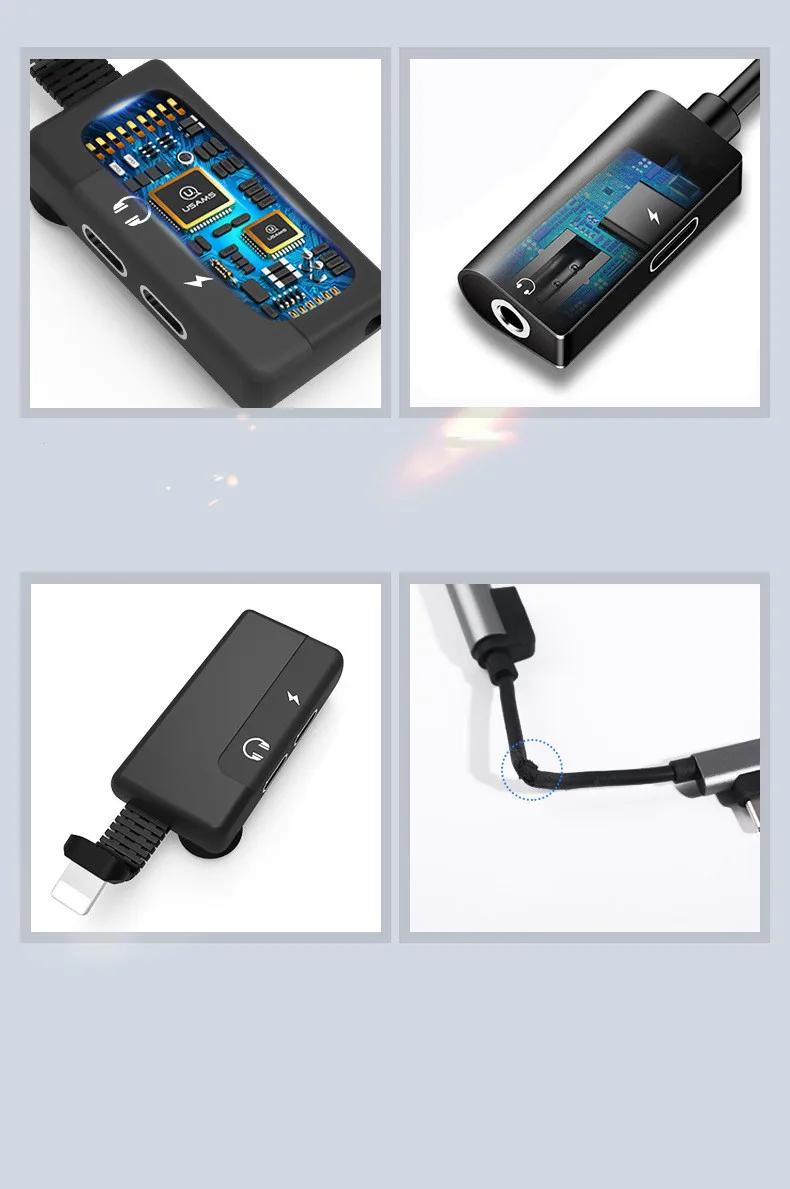 USB адаптеры конвертер для IOS Macbook Iphone X 8 8 plus 7 6s кабели для мобильных телефонов адаптер для зарядки данных преобразование зарядки аудио